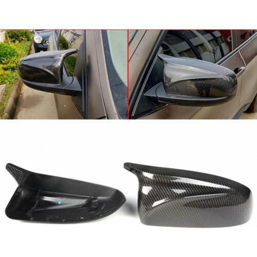 For BMW X5 E70 X6 E71 2008-2013 Real Carbon Fiber Replacement Car Exterior Door Window Side Rear View Mirror Cover Caps