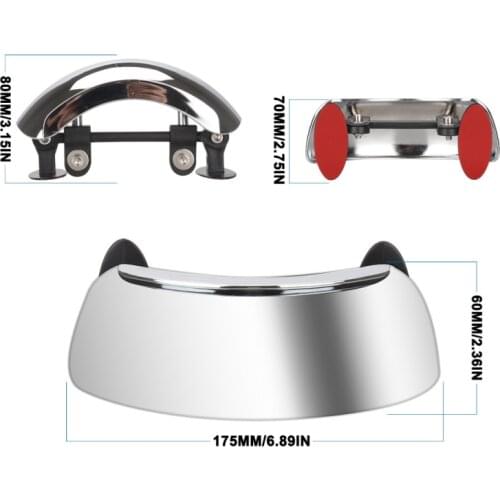 Motorcycle Rear View Mirror Windscreen 180 Degree Wide Angle Safety Full Rearview HD Mirror Windshield Bike Scooter Accessories