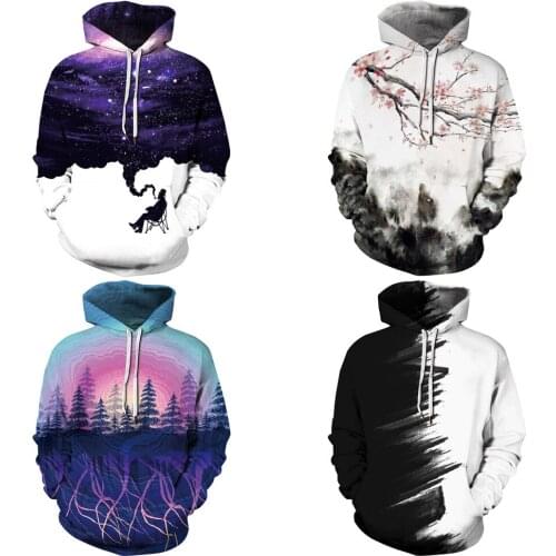COLDKER New 3D galaxy Print tops High Quality Sweatshirt Tracksuit Polyester clothing for man/woman plus size