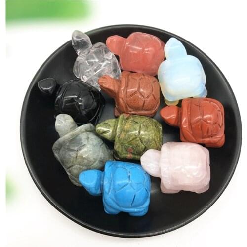 Natural Crystal Turtle High Quality Hand Carved Polished Crystal Animal Healing Stones Decor Gifts Natural Stones and Minerals