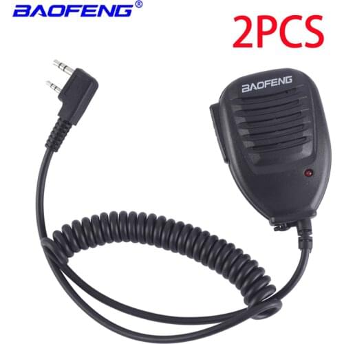 2pcs Baofeng Radio Speaker Mic Microphone PTT for Portable Two Way Radio Walkie Talkie UV-5R UV-5RE UV-5RA UV-6R 888S UV-82