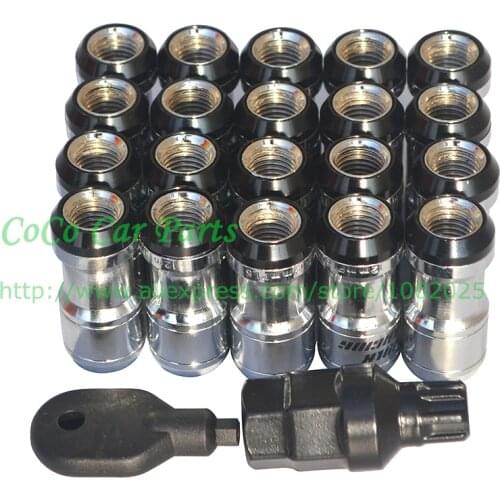 20pcs/set Car Concealed Heptagon Lug Nut Formula Wheel Lock Nut M12XP1.25
