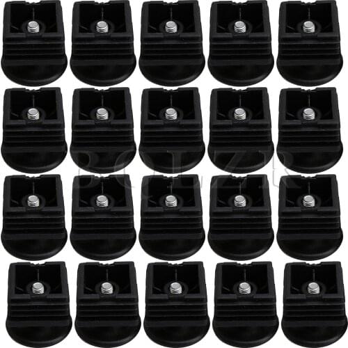 BQLZR 20 PCS Furniture Chair Leg Plug 4x4cm Insert Plug with M8 Thread Feet