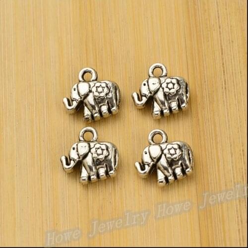 26 pcs Vintage Elephant zinc alloy charms pendant DIY Bracelet Necklace metal jewelry accessories Making