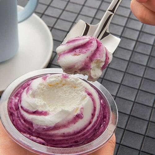 4Pcs Spoons Coffee Drinking Gadget Ice Cream Kitchen Restaurant Shovel