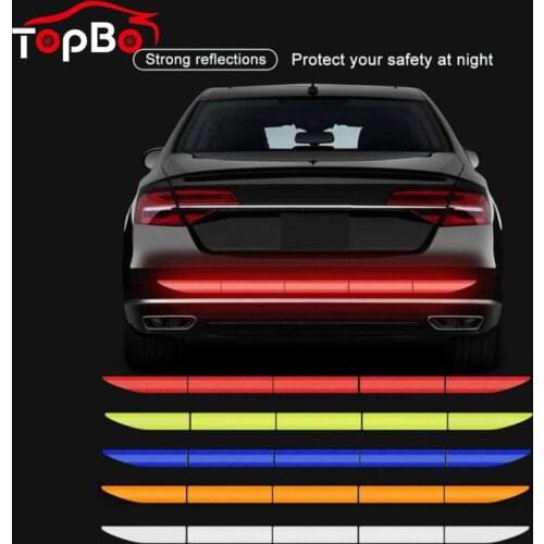 5Pcs Auto Car Body Exterior Accessories Reflex Warning Strip Reflective Tape Car-Styling Reflectante Reflector Traceless Sticker