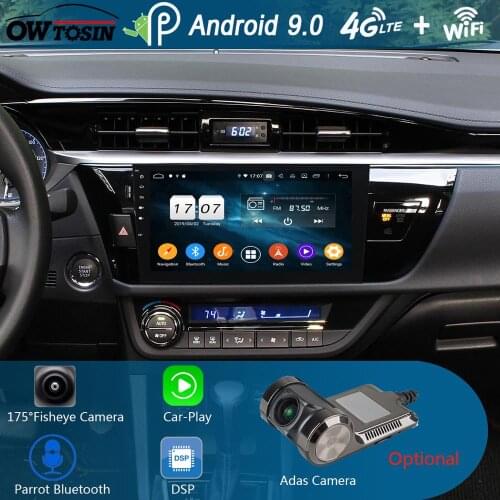 10.1" IPS 8Core 4G+64G Android 9.0 Car Multimedia Player GPS Radio For Toyota Corolla Levin E170 E180 2014 2015 2016 2017 Parrot