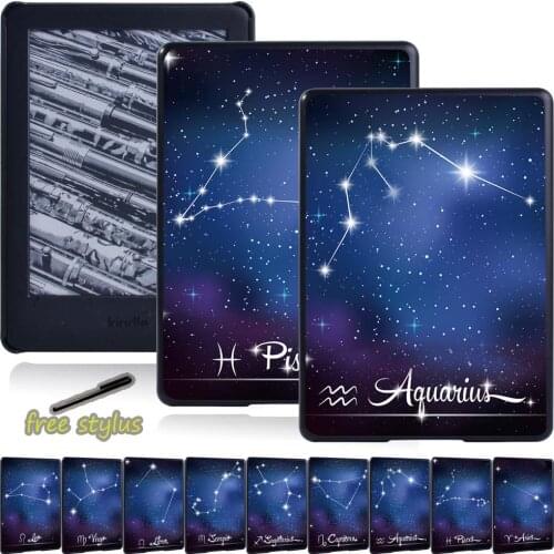 Tablet Case for Amazon Kindle 8th Gen 2016/10th Gen 2019/Kindle Paperwhite 1/2/3/4 Star Hard Back Case + Free Stylus