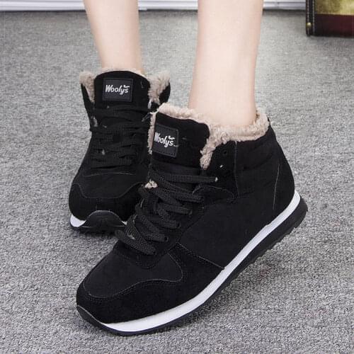 Hot Sale Women Boots Snow Handmade Ankle Boots Flat Snow Shoes Fashion Women Shoes Plus Size