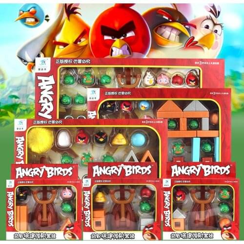 Angry Bird Game Toys Children Interactive Catapult Building Block Assembly Full Set Slingshot Baby Boy Holiday Birthday Gift