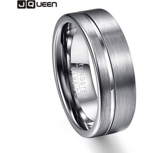 Party Ring Silver Color Brushed Men Rings 100% Tungsten Carbide Wedding Bands Anillos para hombres Pierscienie