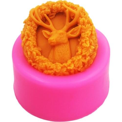 Elk Silicone Soap mold silicone 3D Animal Molds handmade mould DIY Craft molds S645