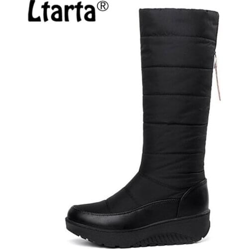 Ltarta 2019 Winter Women Snow Boots Fashion High Boots Casual Tassel Boots Back Warm Snow Boots Winter shoes Cotton Shoes HX-99