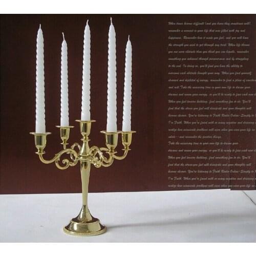 Metal gold 5-light centerpiece candelabra candlestick candle holder set stand for wedding home decoration ZT030