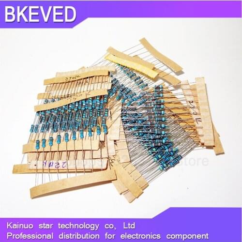 24valuesX10pcs=240pcs 1/4W 1% 0.25W 4.7k-68k Metal Film Resistor component diy kit package new and original