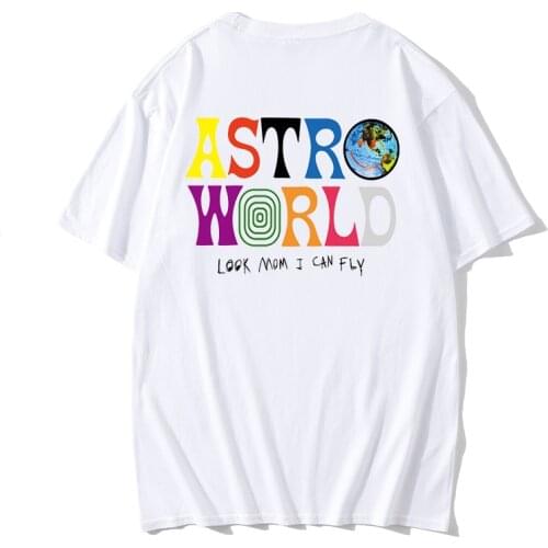 Nouvelle mode Hip Hop t-shirt hommes femmes Travis Scotts ASTROWORLD Harajuku T-Shirts souhait vous étiez ici lettre imprimer T