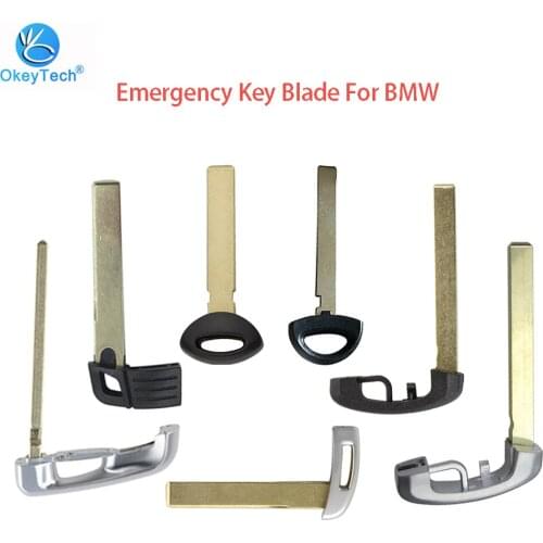 OkeyTech Emergency Key Blade Fit For BMW MiNi 3 5 6 7 series X5 X6 New 5 7 Series Uncut Blank Car Key Blade Smart Remote Key