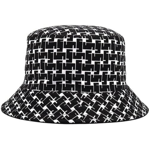 Summer Panama Women Bucket Hat 2021 Streetwear Bob Femme Plaid Print Hip Hop Caps Sun Fisherman Hats Men