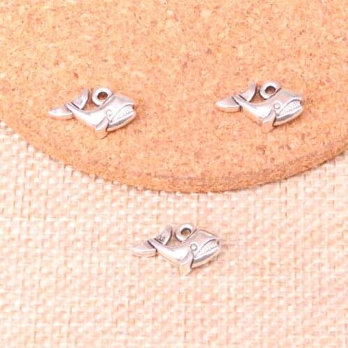 100pcs stereo whale Charms Zinc alloy Pendant For necklace,earring bracelet jewelry DIY handmade 15*10mm