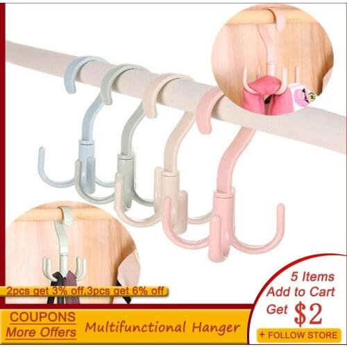 360-Degree High Hardness Support Rotation Hanging Hook Storage Hanger Home Use for Clothes Bag Hat Scarf