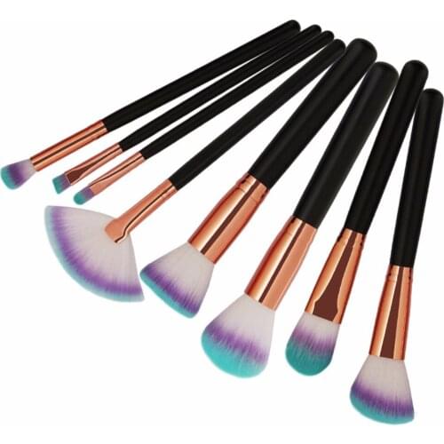 L 8pcs Bamboo Makeup Brushes Kit Natural Soft Bristles Foundation Blush Eyeshadow Cosmetic Brush Make Up Tools pinceis maquiagem
