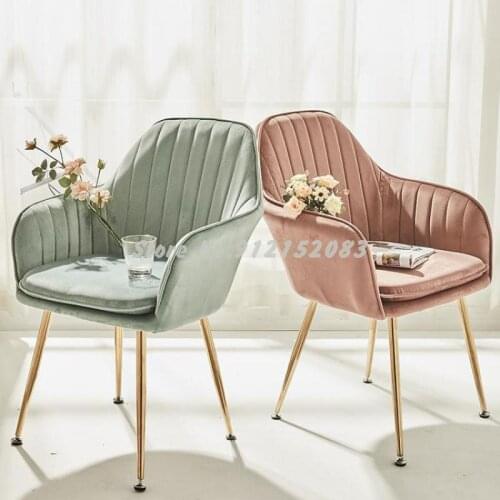 Light luxury nordic ins chair net red makeup chair household stool restaurant back chair desk chair nail chair dining chair