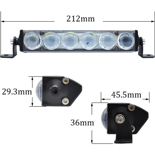 ECAHAYAKU 6D LED Light Bar 30W 7 INCH led work lights High Spot Beam headlight lamp 12V 24V For truck 4x4 Auto tractor Car ATV