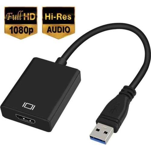 USB 3.0 To HDMI-compatibleAdapter HD 1080P Video Cable Adapter Converter With Audio Output For Windows 7 Windows 8 / 8.1