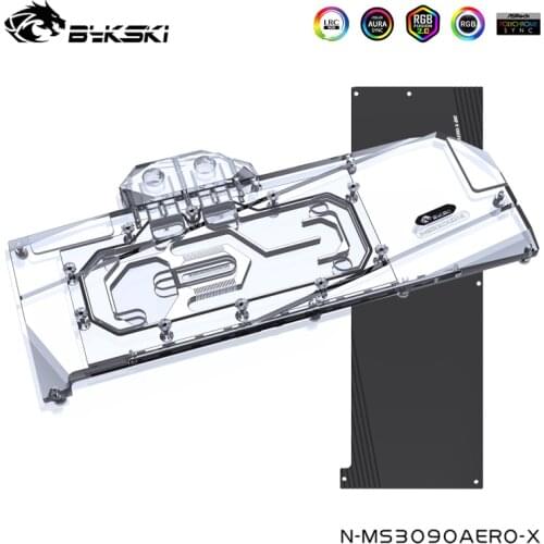 Bykski GPU Water Block For MSI Geforce RTX 3090 Aero 24G Graphics Card, Full Cover With Thermal Pad ,N-MS3090AERO-X