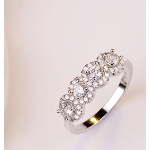 2019 Statement Promise Ring AAAAA Zircon cz Engagement Wedding Band Rings For Women Party Jewelry