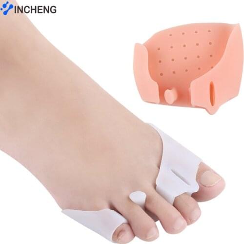 1Pair Silicone Toe Sleeve Foot Protection High Heels Hallux Valgus Gel Protective Protector Care Tool Massge Toe Pad silicone