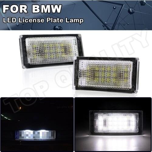 2PCS Car License Plate Light 12V LED Number Lamps For BMW E46 M3 2D 2004 2005 2006 No Error Car Accessories OEM#:51137113590