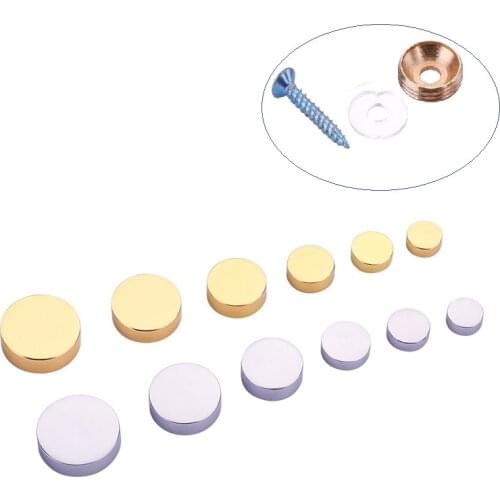 20PCS/LOT Diameter 12/14/16/18/19/22/25MM Cap Screw Mirror Nails Silvery Cap Glass Decorative Screws Advertising Nails