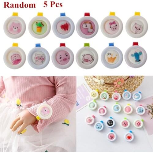 5 Pcs/set Summer Mosquito Repellent Button Baby Kids Buckle Outdoor Anti-mosquito Child Repellent Reject Adults Protection