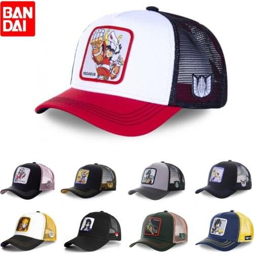 New Brand High Quality Saint Seiya Cartoon Anime Snapback Baseball Cap Men Women Hip Hop Dad Mesh Trucker Hat Dropshipping