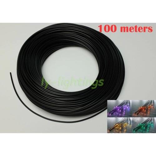 Black optical fiber cable solid fiber with cover for star ceiling pool lighting sauna room decoration outdoor garden night light