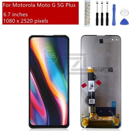 For Motorola Moto G 5G Plus LCD Display Touch screen Digitizer Assembly For Moto G 5G Plus Screen Replacement Repair Parts 6.7"