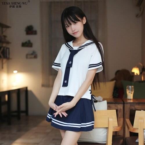 3pcs Set Fashion Japanese Girls School Uniforms Sailor Suit Preppy Style College Skirt Female Cosplay Costume Student JK Uniform