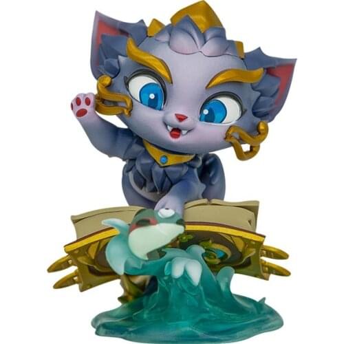 LoL Magic Cat Yumi Cute Cartoon Character Model 11.5Cm Anime Games Peripheral Toys Collectibles Pvc Model Toy Desktop Ornaments