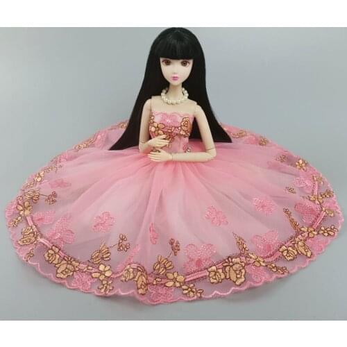 Pink Cute Dancing Costume For Barbie Doll Ballet Dress 3-layer Skirt Clothes Outfits For Barbie 1/6 Dolls Accessories Kids Toy