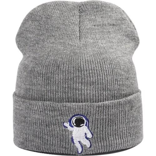 Men Hat Winter Beanie Autumn Warm Astronaut Embroidery Sports Skiing Accessory For Teenagers Hiphop Outdoors