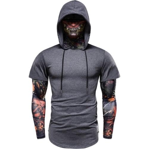 Mens Hoodies Mask Skull Pullover Hip Hop Hooded Sweatshirt Tops 3D Print Skeleton Halloween Cosplay Sudadera Harajuku Streetwear