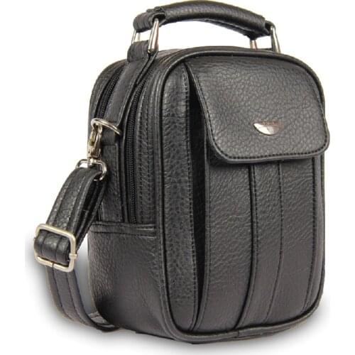 New Alonebag Steel Case Mens Genuine Leather Shoulder Cross-Body Messenger Bag Multi-Pocket Purse Soft Handbag