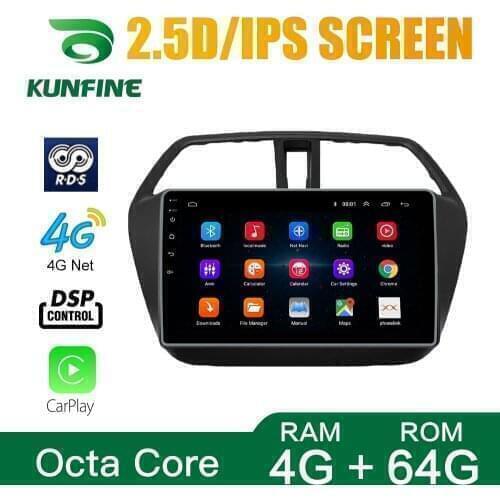 Octa Core Android 10.0 Car DVD GPS Navigation Multimedia Player Deckless Car Stereo for Suzuki Scross 2014 2015 2016 2017 Radio