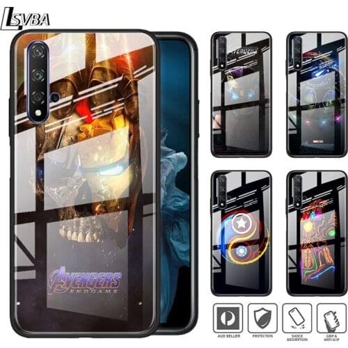 Marvel Avengers Infinity Gauntlet Logo For Huawei Honor 30 20 10 9X 8X Lite Pro Plus Tempered Glass Shell Phone Case Cover