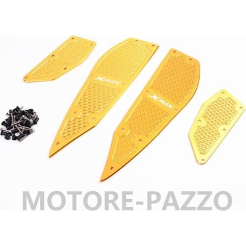 MOTORE-PAZZO CNC footrest footpads Aluminum alloy pedal plate For Yamaha 2017 xmax 2018 XMAX X-MAX 250 300
