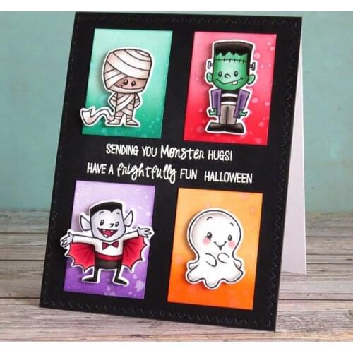 Ghost Zomb Bat Mummy Clear Silicone Stamp for Scrapbooking DIY Photo Album Decorative Holloween Card Making 4x6 inch New 2019