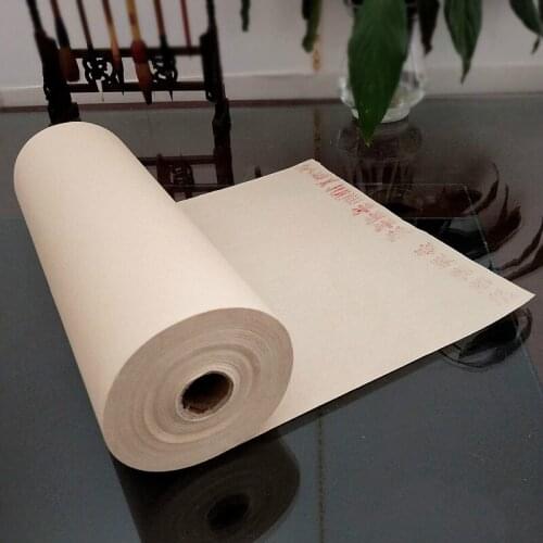 Raw Rolling Xuan Paper Chinese Rice Papers Calligraphy Painting Paper Yellow Half-Ripe Xuan Papers Rijstpapier Carta Di Riso