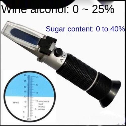 Handheld Refractometer Wine Brix/Alcohol Meter Alcohol Concentration Meter Brix Meter Winemaking