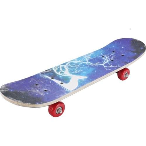 60cm Kids Double Rocker Skateboard Cartoon Four-Wheel Skate Board Longboard for Boy Girl Child Outdoor Skatboarding
